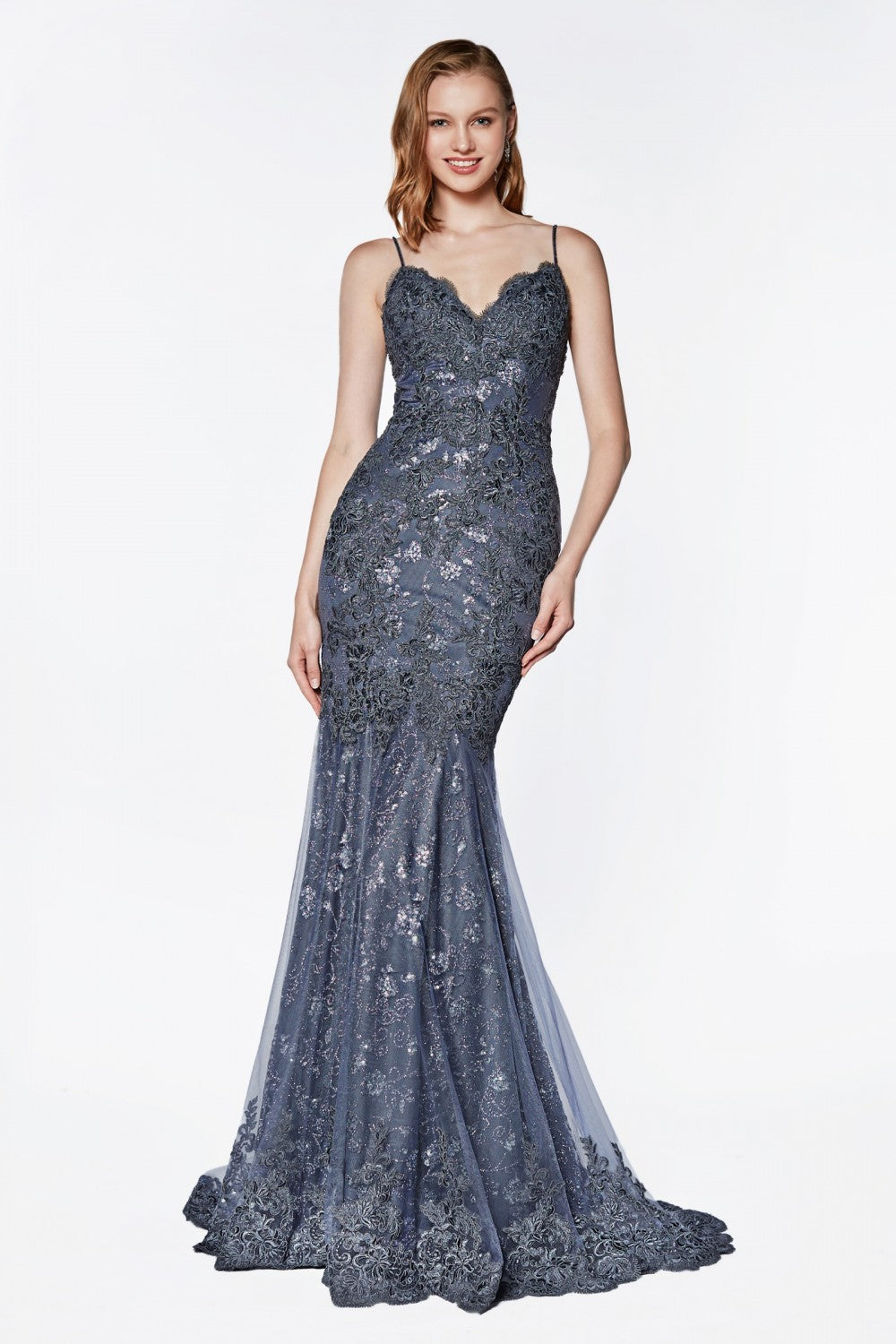Ember Prom Gown Lace Mermaid Prom Dress ...